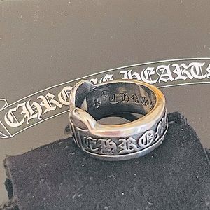 Chrome hearts scroll silver ring